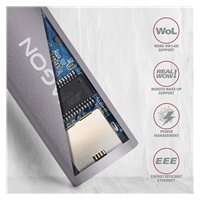 AXAGON ADE-TRC, USB-C 3.2 Gen 1 - Gigabit Ethernet síťová karta, auto instal, titanově šedá