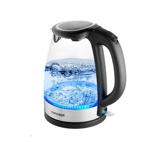 Concept RK 4140 rychlovarná konvice, 2200 W, 1.7 l, automatické vypnutí, sklo, nerezová