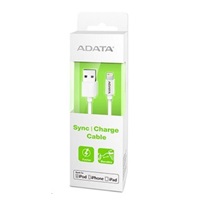 ADATA Sync & Charge Lightning kabel - USB A 2.0, 100cm, plastový, bílý
