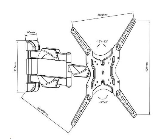 Držák na plochou Tv Fiber Mounts D7C43
