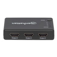 MANHATTAN Splitter HDMI 4 porty, 4K@30Hz, černá