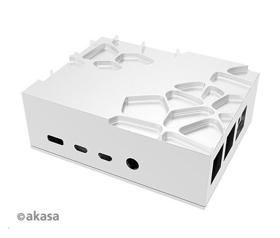 AKASA case Gem, pro Raspberry Pi 4 Model B, hliník, stříbrná