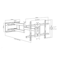 Dlouhý držák na televizi Ergosolid ONYX-20