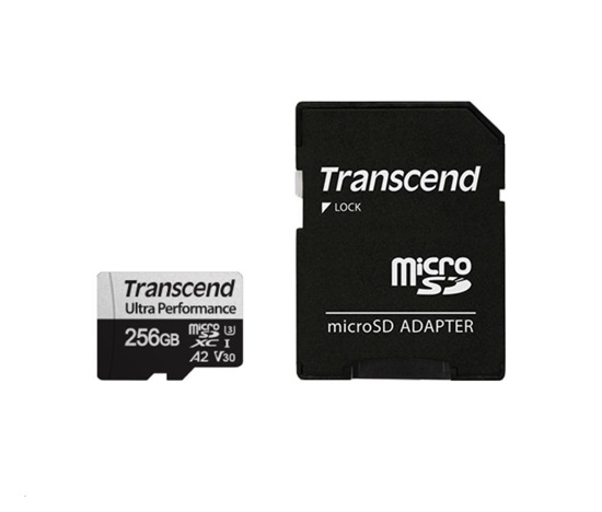 TRANSCEND MicroSDXC karta 256GB 340S, UHS-I U3 A2 Ultra Performace 160/125 MB/s