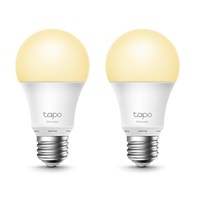 TP-Link Tapo L510E (2-pack) chytrá WiFi stmívatelná LED žárovka (bílá,2700K,806lm,2,4GHz,E27)