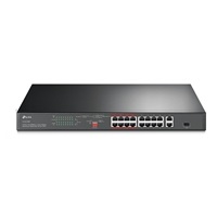 TP-Link CCTV switch TL-SL1218P (16x100Mb/s, 1xGbE uplink, 1xGbE/1xSFP combo uplink, 16xPoE+, 150W)
