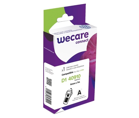 WECARE Taśma ARMOR do DYMO S0720670, czarny/transparent, 9mm x 7m