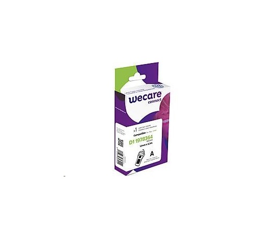 WECARE Taśma ARMOR do DYMO 1978364, czarny/biała, 12mm x 5.5m