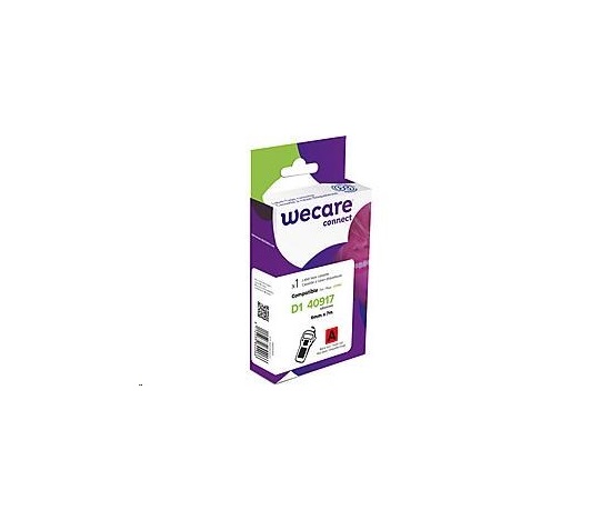 WECARE Taśma ARMOR do DYMO S0720720, czarny/czerwona, 9mm x 7m
