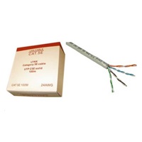 BAZAR - UTP kabel LYNX, Cat5E, drát, PVC, Dca, šedý, 100m - POŠKOZENÝ OBAL