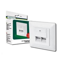 Zásuvka 2x RJ45 pod omítku, STP Cat6