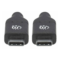 Manhattan USB-C kabel, USB 2.0, Male na Male, 480 Mbps, 5 A, 2m, černá