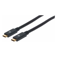 Manhattan USB-C kabel, USB 3.1, Gen 1, USB-C Male na USB-C Male, 5 Gbps, 2m, černá