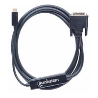 Manhattan kabel USB-C na DVI, 2m, černá