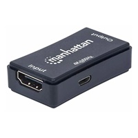 Manhattan HDMI opakovač, 4K HDMI Repeater, aktivní, do 40m, černá