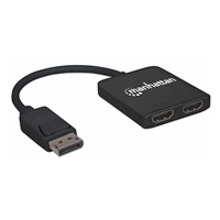 Manhattan rozbočovač, MST hub DisplayPort na Dual HDMI (M/F), černá