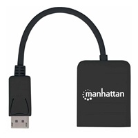 Manhattan rozbočovač, MST hub DisplayPort na Dual HDMI (M/F), černá