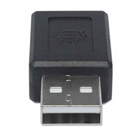 Manhattan USB adaptér, USB-C 2.0 Female na USB-A Male, černá
