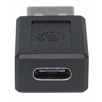 Manhattan USB adaptér, USB-C 2.0 Female na USB-A Male, černá