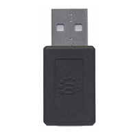 Manhattan USB adaptér, USB-C 2.0 Female na USB-A Male, černá