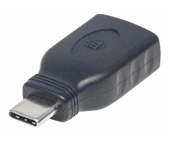 Manhattan USB adaptér, USB 3.1 Gen 1, USB-C Male na USB-A Female, 5 Gbps, černá