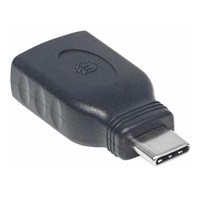 Manhattan USB adaptér, USB 3.1 Gen 1, USB-C Male na USB-A Female, 5 Gbps, černá