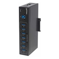 Manhattan hub, 7-portů, USB 3.0 Type-A, černá