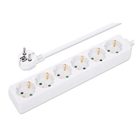 Manhattan prodlužovací přívod, 6 zásuvek, 2m, bílá