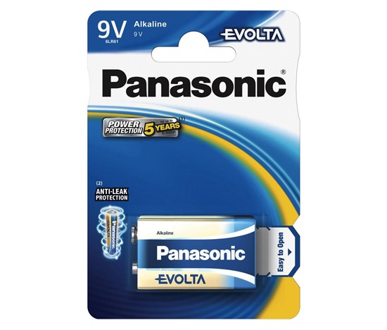 PANASONIC Alkalické baterie EVOLTA Platinum 6LR61EGE/1BP 9V (1ks)