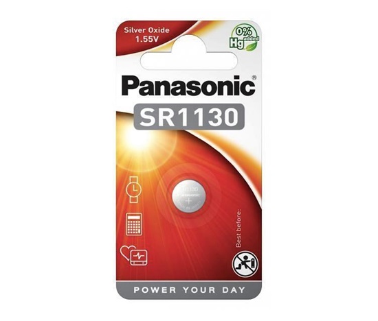 PANASONIC Stříbrooxidové - hodinkové baterie SR-1130EL/1B 1,55V (Blistr 1ks)