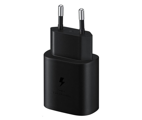 Samsung cestovní nabíječka EP-TA800XBE, Quickcharge 25W, kabel USB-C, černá