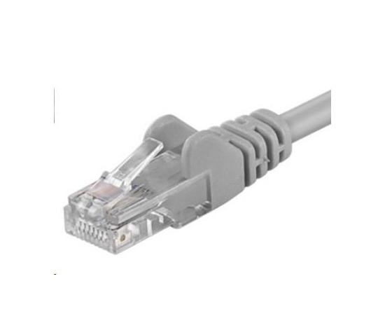 PremiumCord Patch kabel UTP RJ45-RJ45 CAT6 10m šedá