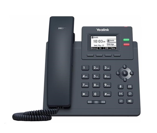 Yealink SIP-T31 IP telefon, 2,3" 132x64 grafický, 2x RJ45 10/100, 2x SIP, s adaptérem