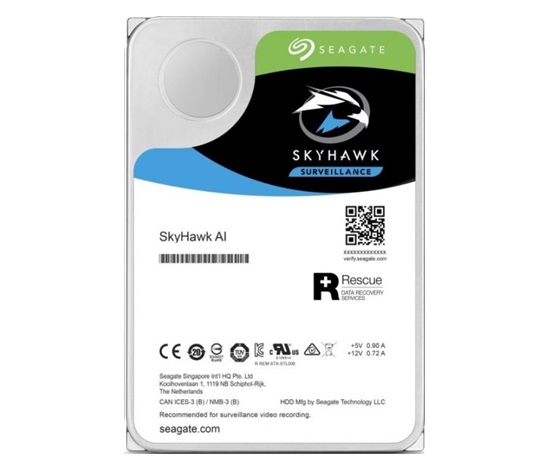 SEAGATE HDD 8TB SKYHAWK AI, 3.5", SATAIII, 7200 RPM, Cache 256MB