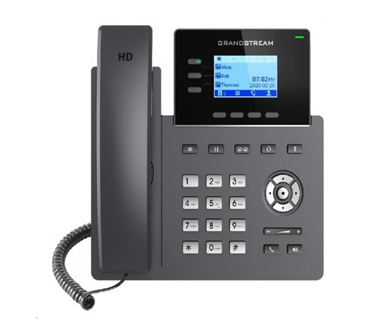 Grandstream GRP2603 [VoIP telefon - 2.48" 132 x 64 grafický,  6x SIP účet, 2x RJ45 10/100/1000 Mbps]