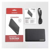AXAGON EE25-SLC, USB-C 3.2 Gen 1 - SATA 6G 2.5" SLIDE box, bezšroubkový, černý