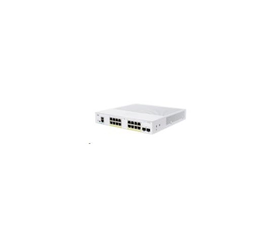 Cisco switch CBS350-16P-2G-EU (16xGbE,2xSFP,16xPoE+,120W,fanless)