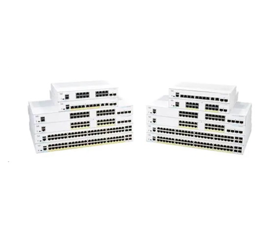 Cisco switch CBS350-16FP-2G-EU (16xGbE,2xSFP,16xPoE+,240W,fanless)