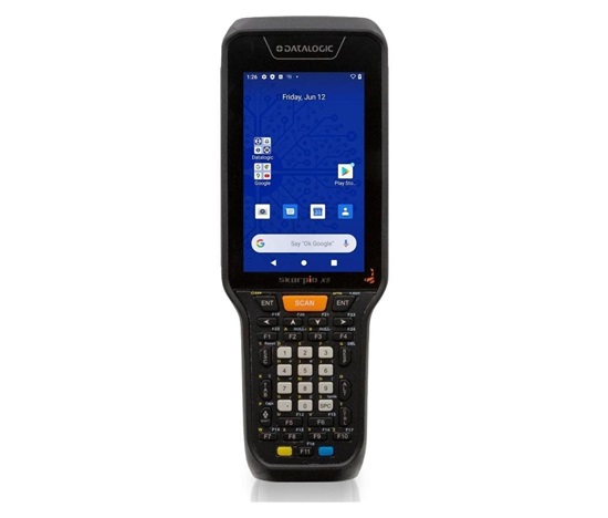 Datalogic Skorpio X5, contactless, 2D, XLR, BT, Wi-Fi, NFC, Func. Num., Gun, ext. bat., Android