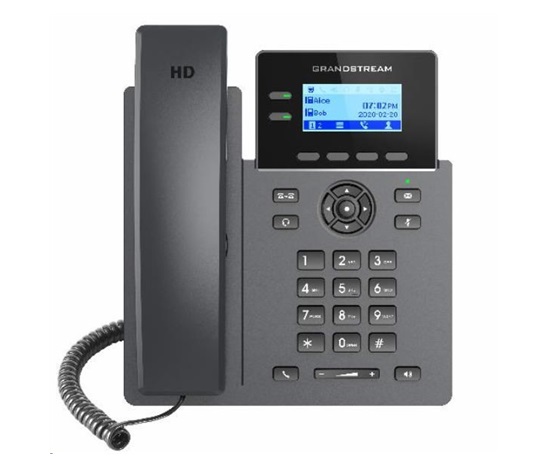 Grandstream GRP2602W [VoIP telefon - 2.21" 132 x 48 grafický,  4x SIP účet, 2x RJ45 10/100 Mbps, PoE]