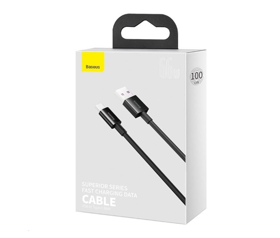 Baseus Superior Series rychlonabíjecí kabel USB/Type-C 66W 1m černá