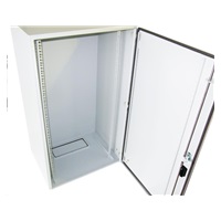 XtendLan 19" venkovní vodotěsný rozvaděč 22U 600x600, krytí IP55, nosnost 65kg, 3-bodový zámek, šedý