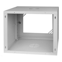 LEXI-Net 19" nástěnný rozvaděč Basic 9U 525x450, skleněné dveře, bez zad, rozložený, šedý