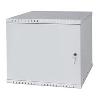 LEXI-Net 19" nástěnný rozvaděč Basic 9U 525x450, plechové dveře, bez zad, rozložený, šedý