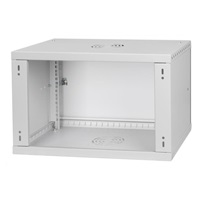 LEXI-Net 19" nástěnný rozvaděč Basic 6U 520x450, plechové dveře, bez zad, rozložený, šedý