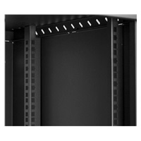 LEXI-Net 19" nástěnný rozvaděč Basic 12U 520x450, skleněné dveře, bez zad, rozložený, černý