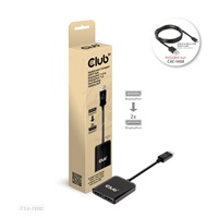 Club3D hub MST USB-C na DisplayPort, 4K60Hz (M/F)