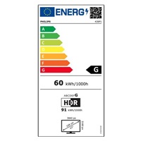 Philips MT VA LED 42,5" 439P1/00 - VA panel, 3840x2160, 400cd, 2x HDMI 2.0, 1x HDMI 1.4, DP, USB-C, USB 3.2, RJ45, repro