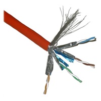 FTP TWIN kabel PlanetElite, Cat6A, drát, 4pár LS0H, Dca, oranžový, 500m, cívka