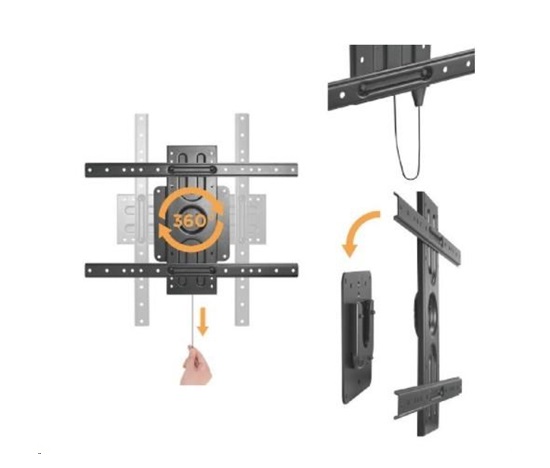 Rotační pivot držák na Tv Fiber Mounts M8C71